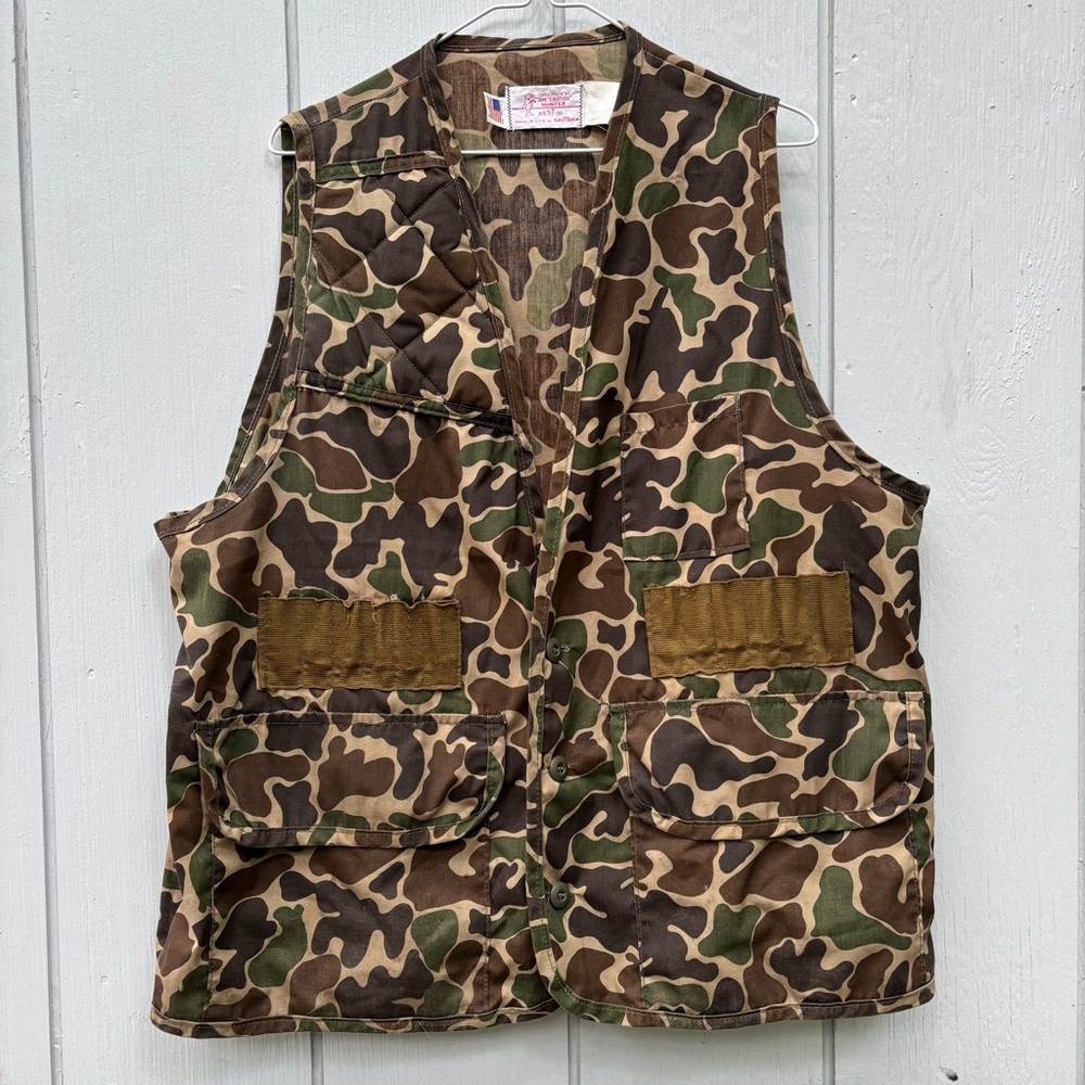 Saftbak VTG Camouflage Hunting Vest—Jim “Catfish” Hunter—XL—Cotton—Made in USA—